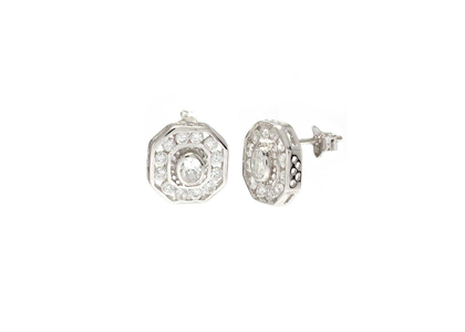 Rhodium Plated | Stud Earrings